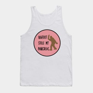 Bigfoot Stole My Pancreas Dusty Rose Tank Top